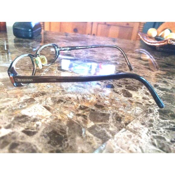 Burberry Eyeglass Frames B8465 Brown Plastic Full Rim Rectangular 50[]16-135 - Picture 4 of 7